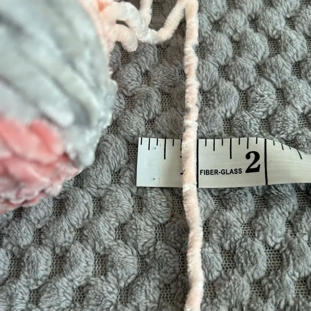 Large Roll Chenille Yarn Pink Mauve Gray
